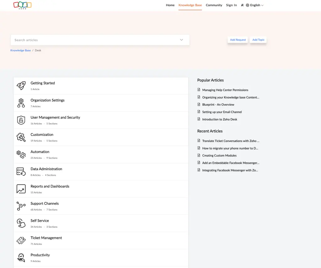 ZohoDesk