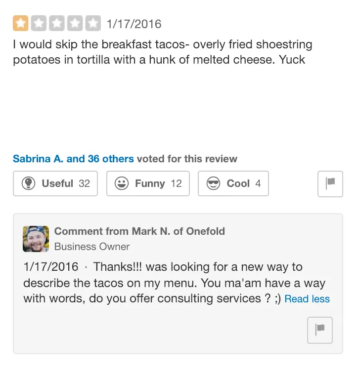 bad tacos negative online reviews
