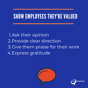 Valued employees make customers happy