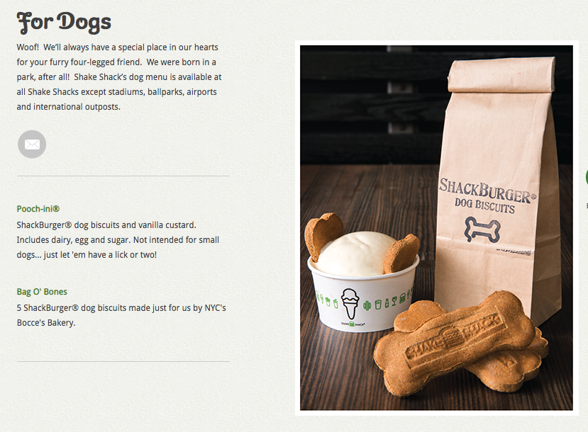 Shake shack best sale dog treats