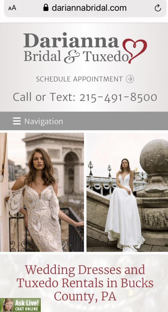 Darianna Website Call or Text