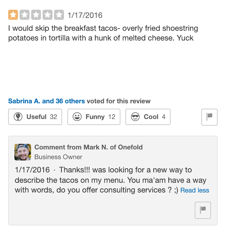 bad tacos negative online reviews
